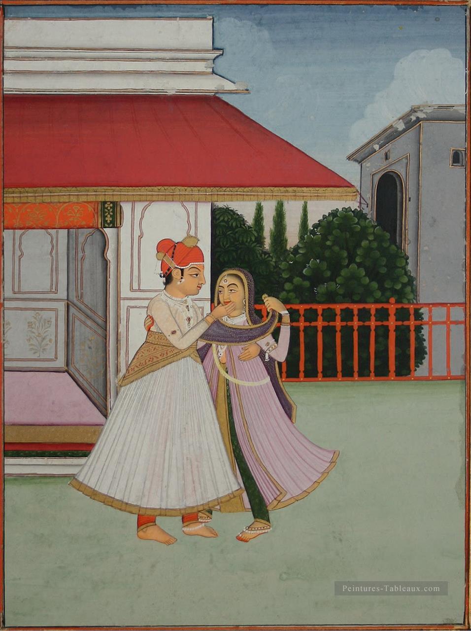 Folio d’un ragamala 1820 Inde Peintures à l'huile